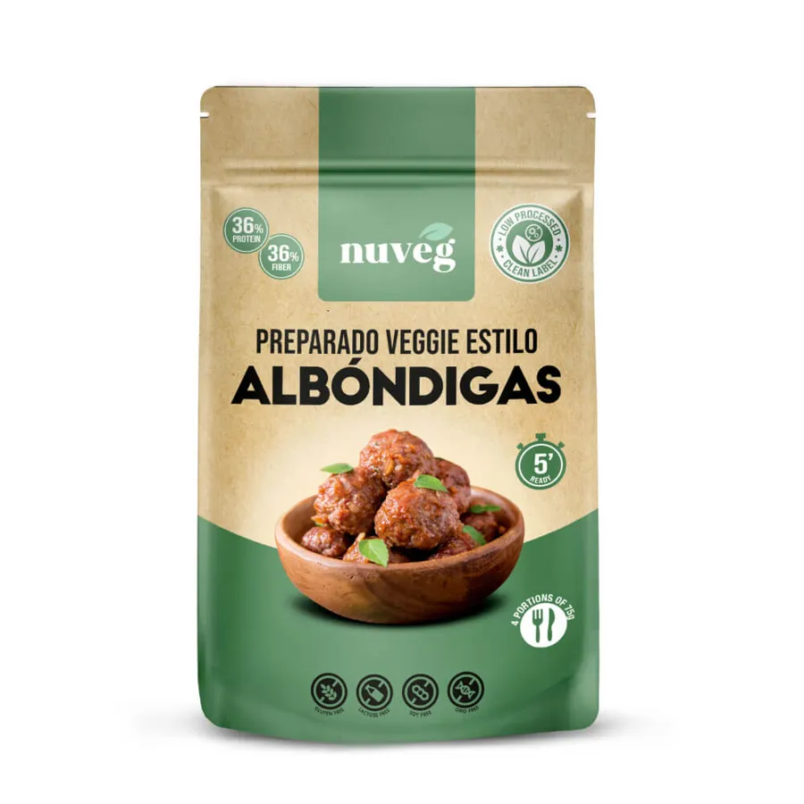 Albondigas veganas sin gluten 50 g, Nuveg