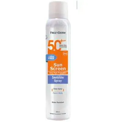 Sun screen SPF50+ spray solar invisible 200 ml, Frezyderm