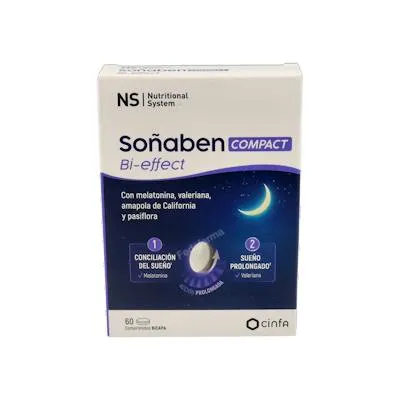 Soñaben bi-effect melatonina 1,85 mg 60 comprimidos, Ns