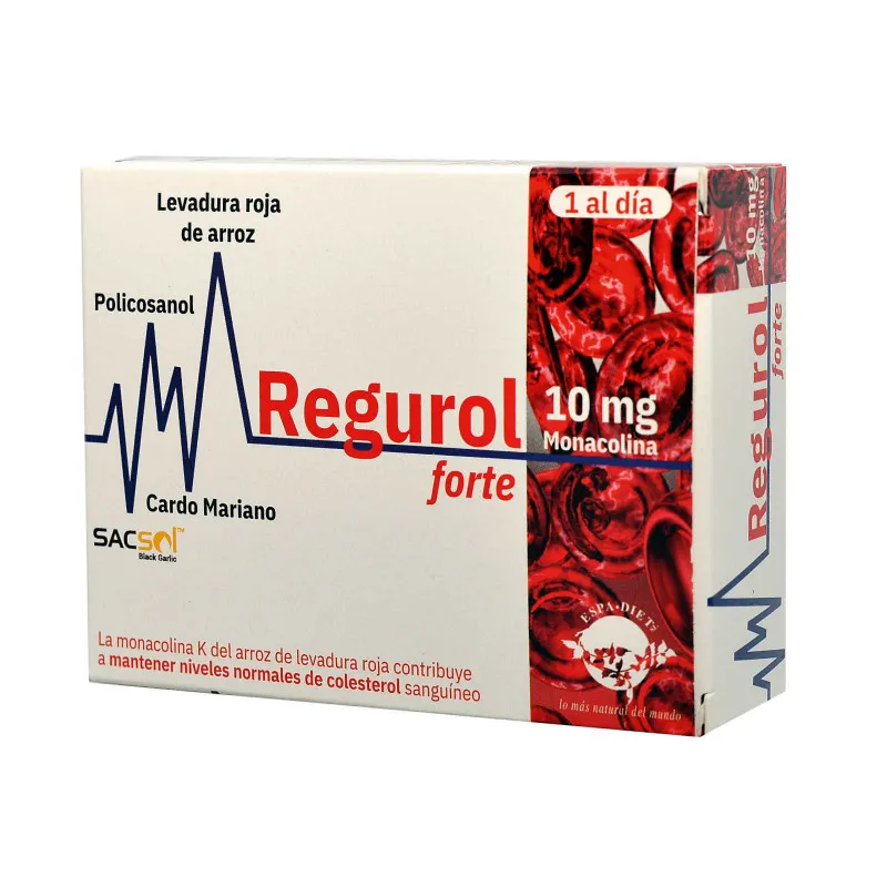 Regurol forte 10 mg monacolina 30 cápsulas, Espadiet