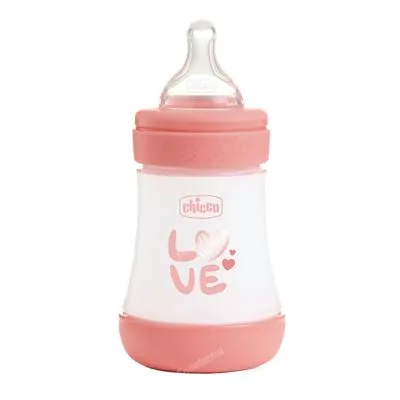 Biberão PERFECT5 0 M + sil rosa 150 ml, Chicco