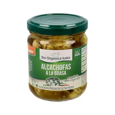 Alcachofas a la brasa en aceite demeter 190 g, Bio Organica Italia