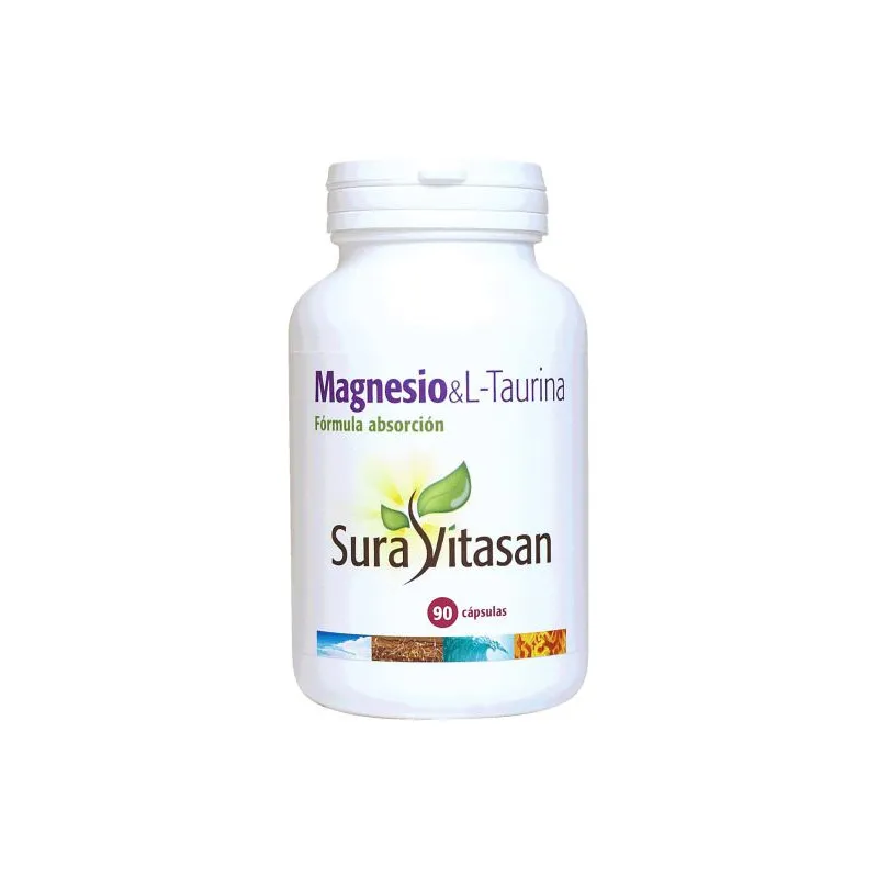 Magnesio+ l-taurina 90 cápsulas, Sura Vitasan