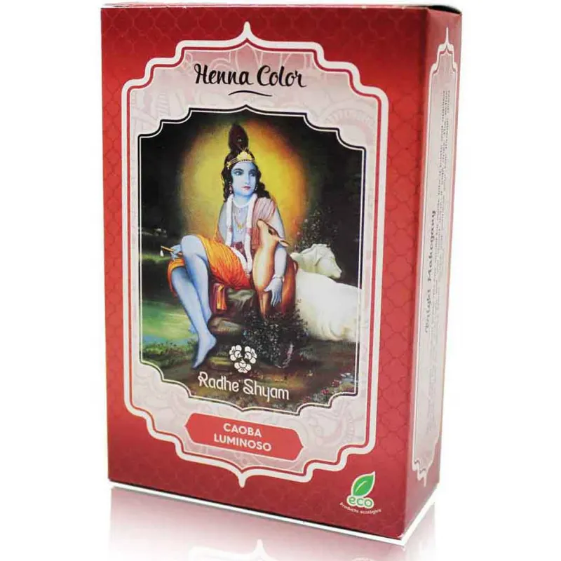 Henna polvo super caoba luminoso shyam, Radhe