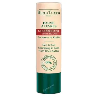 Bálsamo labial nutritivo color rojo 4 g, Beauterra