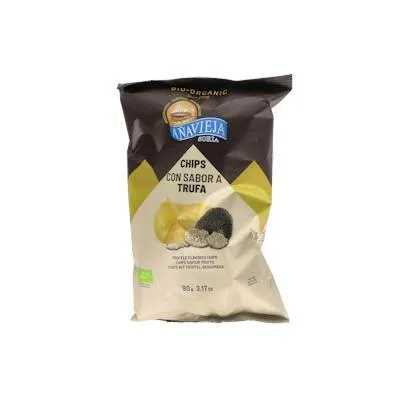 Patatas fritas trufa con aceite de girasol BIO 90 g, Añavieja