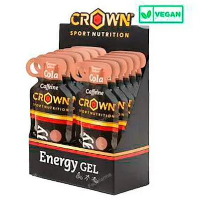 Energy gel cola + cafeina cola cafeina 12 x 40 g, Crown Sport Nutrition