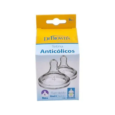 Tetina options b/ancha sili redon N 2un 4+9 ml, Dr. Brown´s