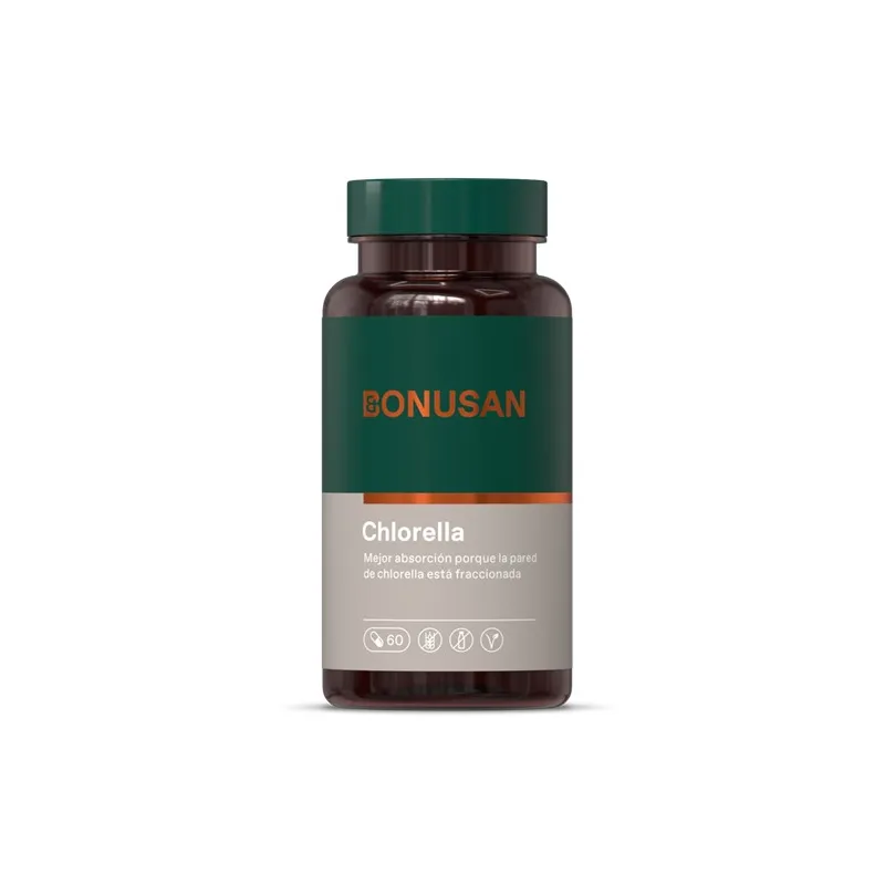 Chlorella 60 cápsulas vegetales, Bonusan
