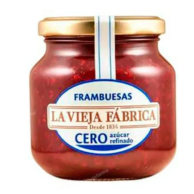 Compota de framboesa sem açúcar refinado 280 g, La Vieja Fabrica