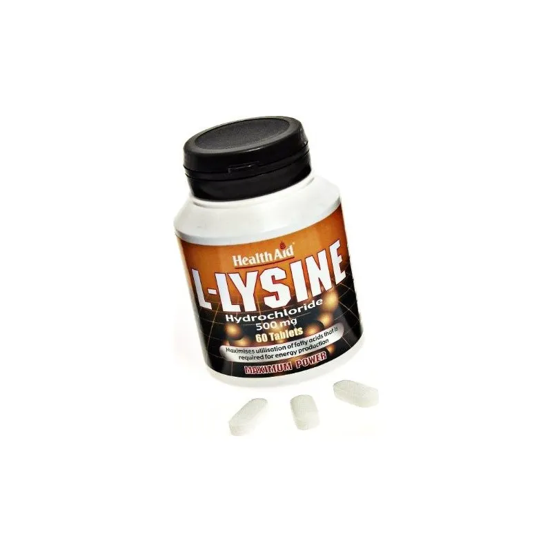 L-lisina 500 mg 60 comprimidos, Health Aid