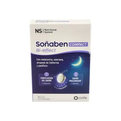 Soñaben bi-effect melatonina 1,85 mg 30 comprimidos, Ns