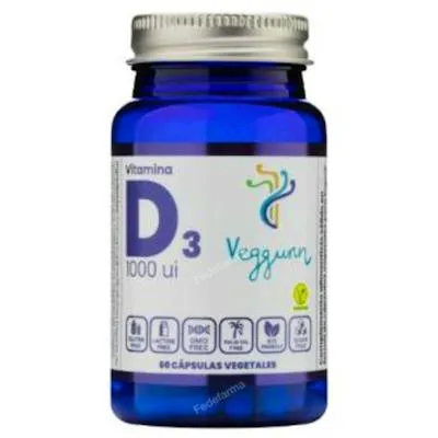 Vitamina D3 1000UI 60 cápsulas, Veggunn