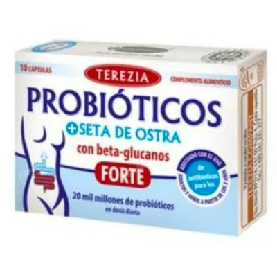 Probioticos + seta de ostra con betaglucanos 10 cápsulas, Terezia
