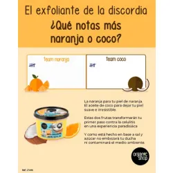 Cartel descriptivo exfoliantes os - 2, Organic Shop