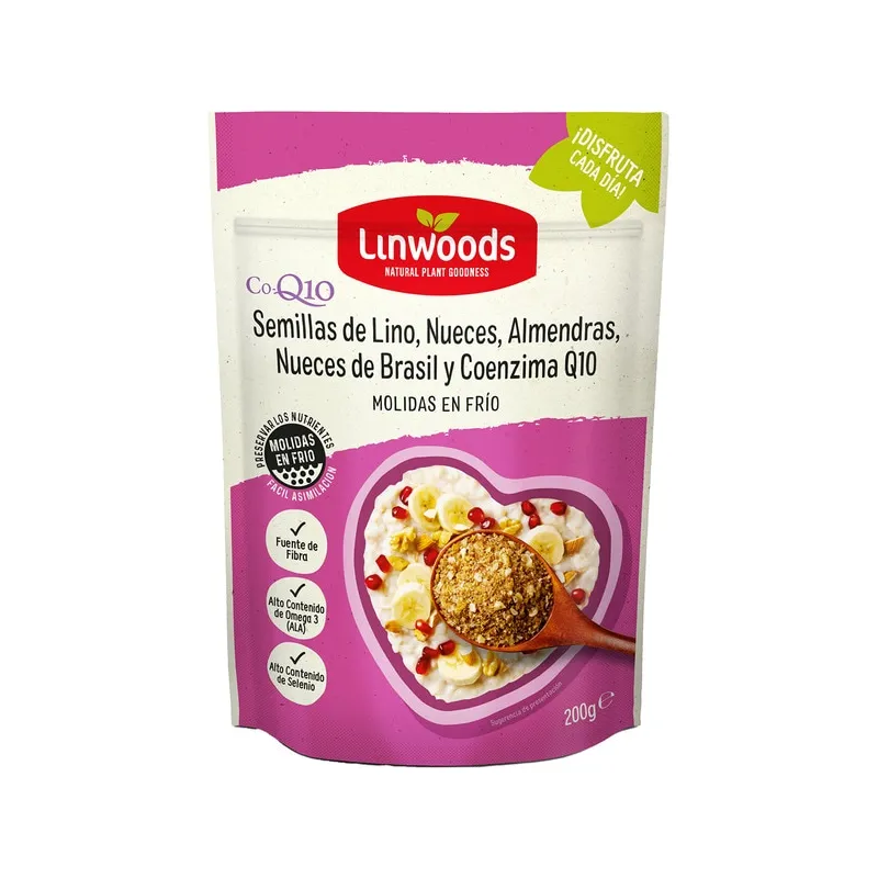 Lino nuez-braz almendras q10 200 g, Linwoods
