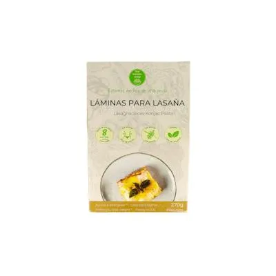 Laminas para lasaña de konjac sin gluten sin azúcar 200 g, The Konjac Shop