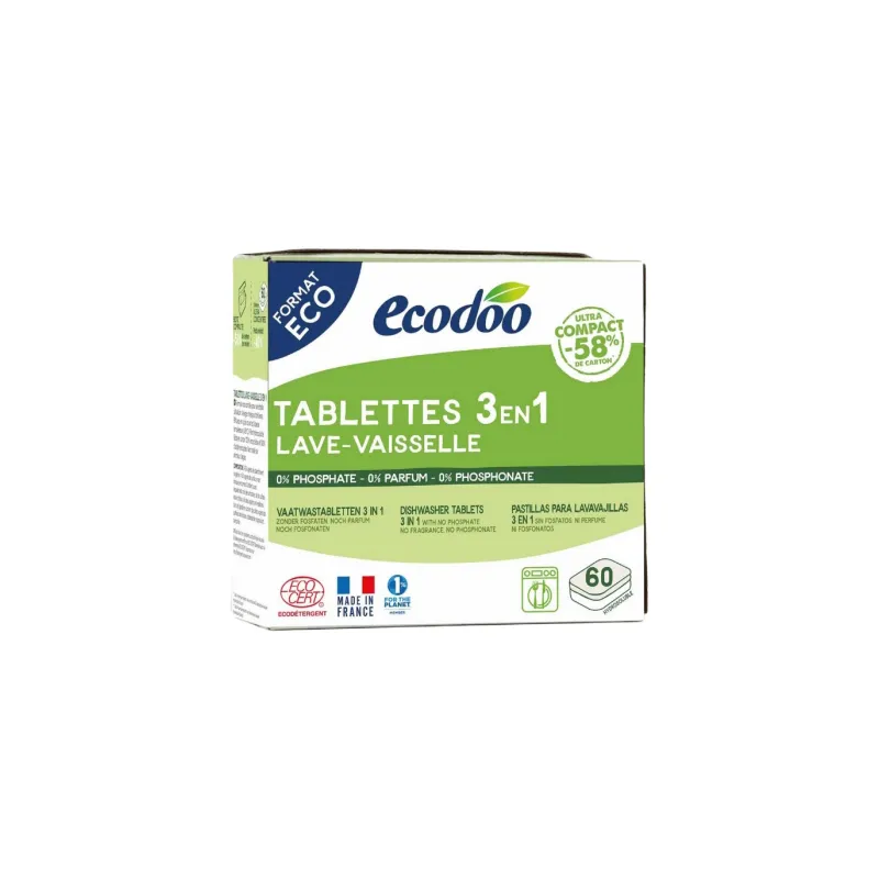 Dishwasher 60 tablets, Ecodoo