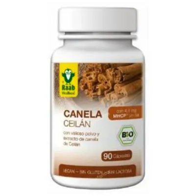 Kaneel glutenvrij BIO 90 capsules, Raab Vitalfood
