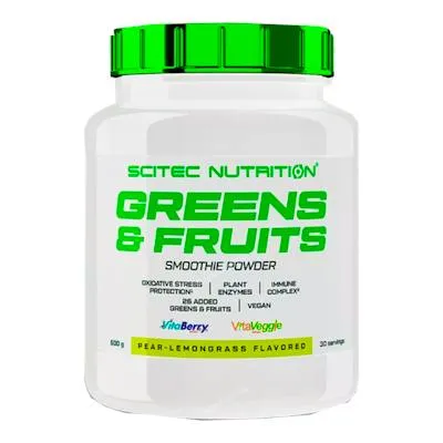 Greens & fruits pera-limoncillo 600 g, Scitec Nutrition