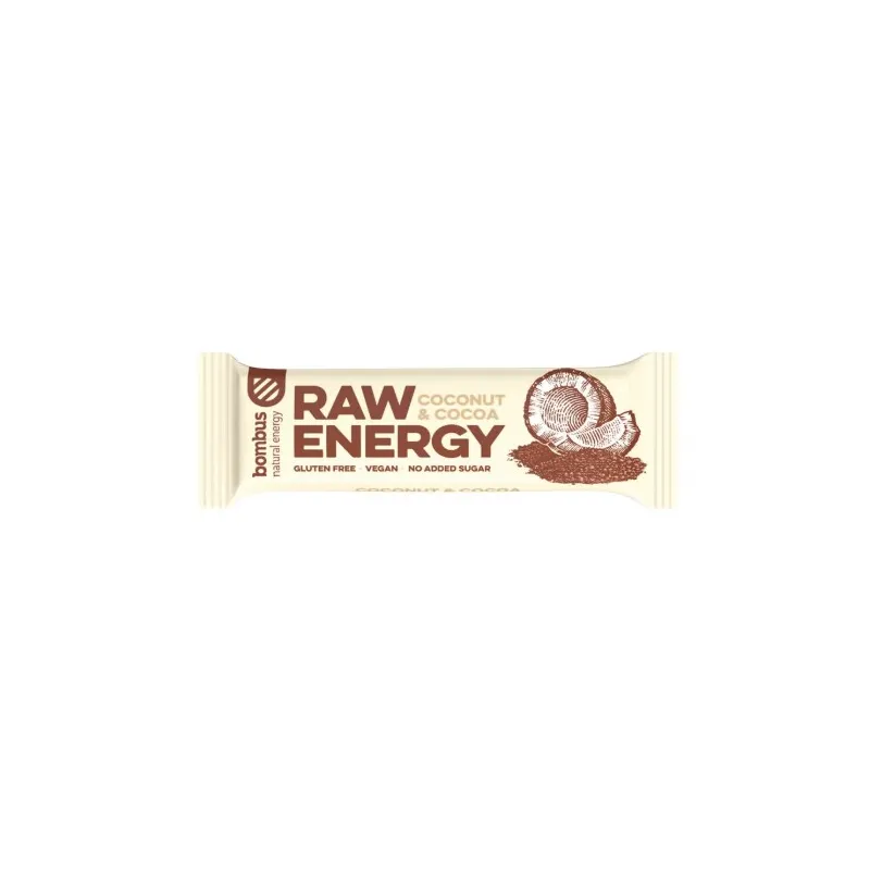 Bombus raw energy coconut and cocoa bar 50 g, Santiveri