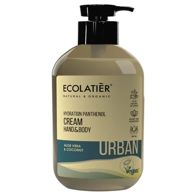 Feuchtigkeitscreme für Hände und Körper mit Panthenol, Ecolatier