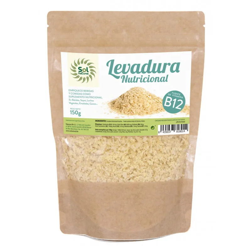 Levadura nutricional sol 150 g, Sol Natural