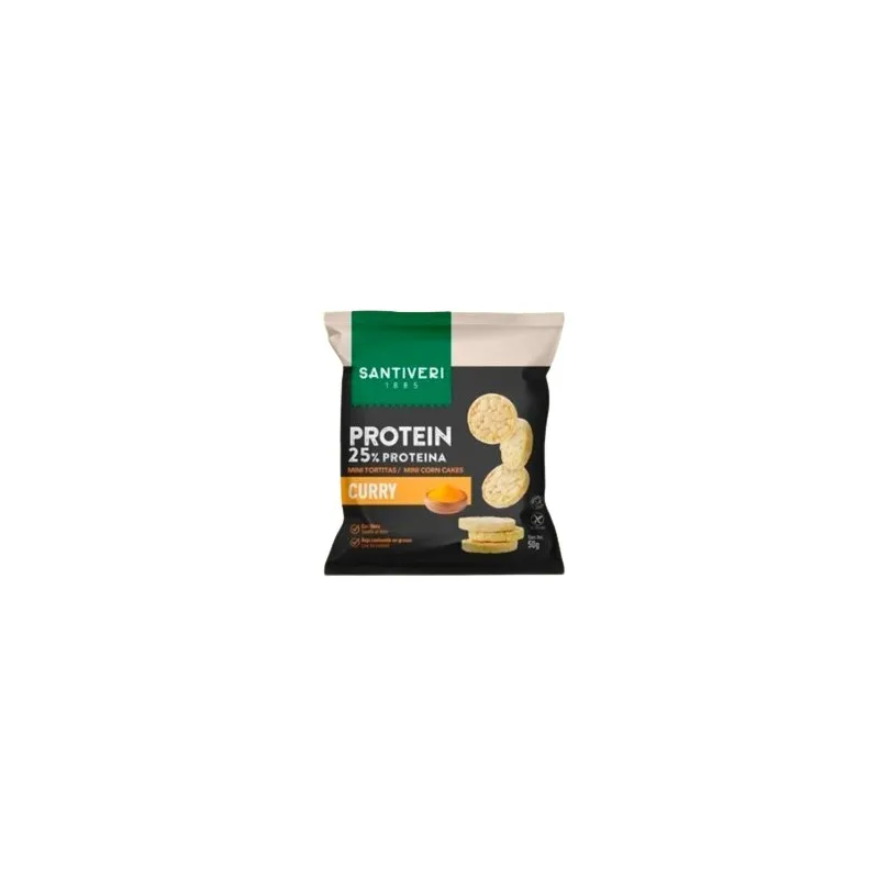 Protein-Mini-Reiswaffeln Curry 50 g, Santiveri