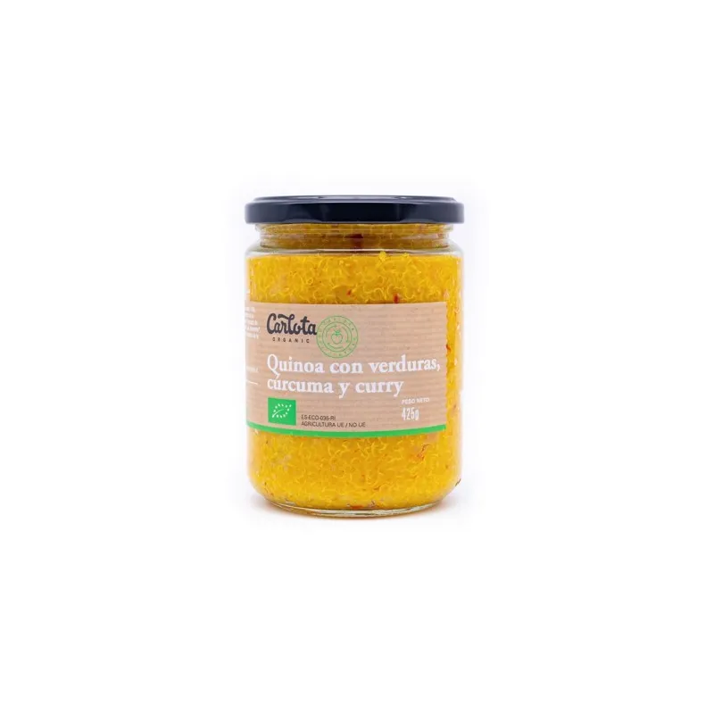 Quinoa con verduras cúrcuma y curry carlota 425 g, Carlota Organic
