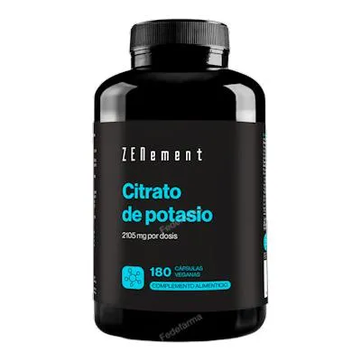 Citrato de potasio 180 cápsulas vegetales, Zenement