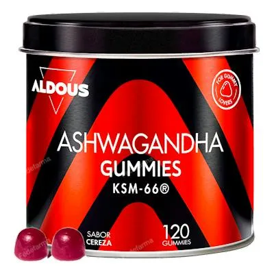 Ashwagandha sabor natural a cereza 120 gummies, Aldous Bio