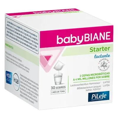 Babybiane starter 30 saquetas, Pileje