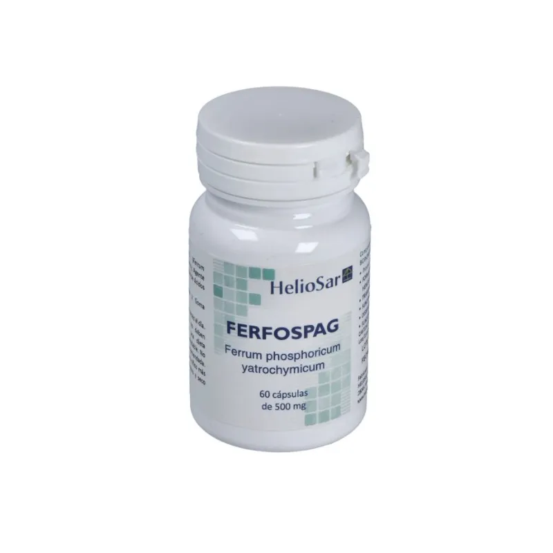 Ferfospag ferrum phosphoricum 500 mg heliosa 60 cápsulas, Heliosar