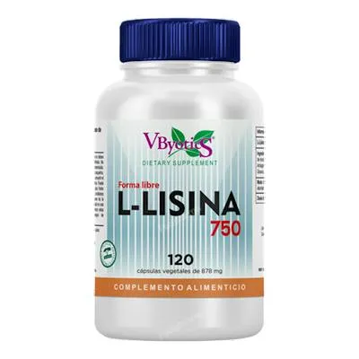 L-lisina 750 120 cápsulas, Vbyotics