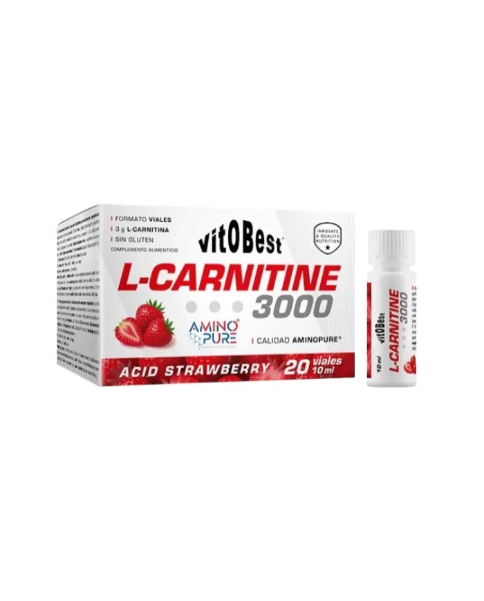 L-carnitina 3000 fresa 20 viales, Vit.o.best