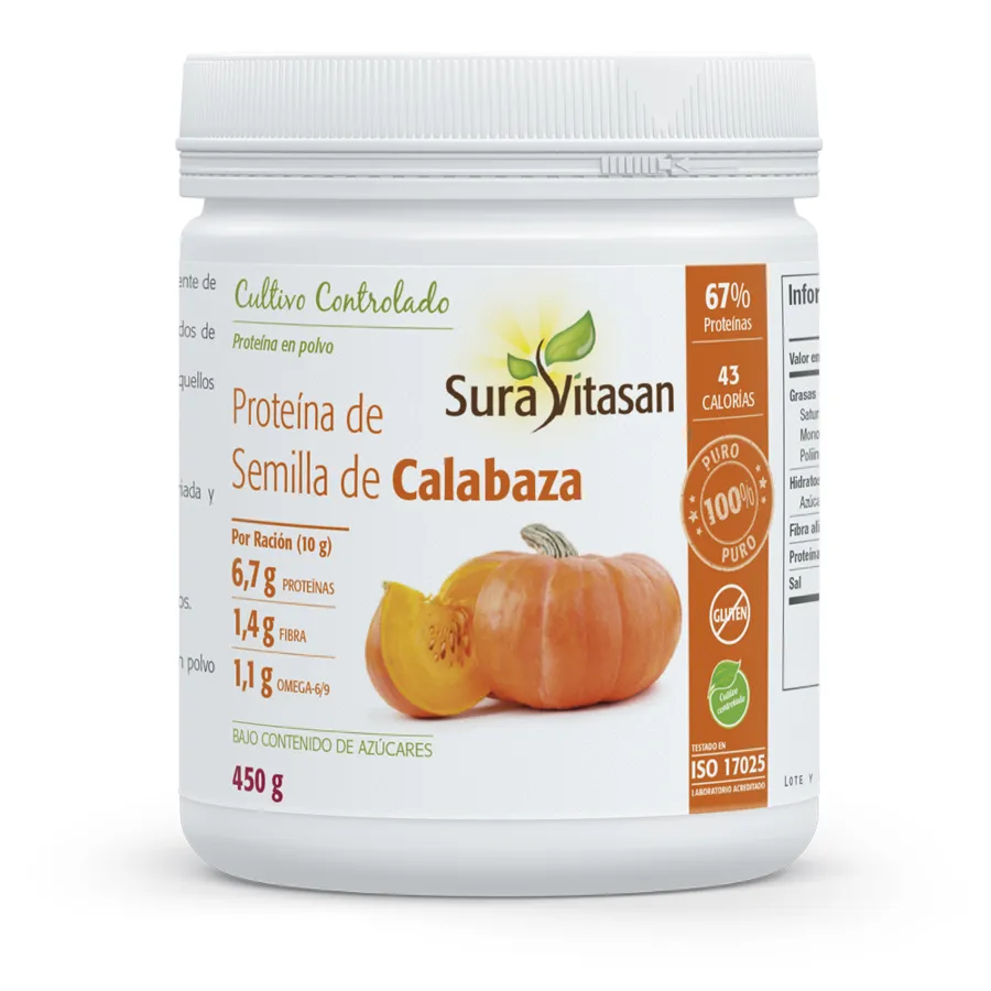 Proteína de semilla de calabaza 450 g, Sura Vitasan