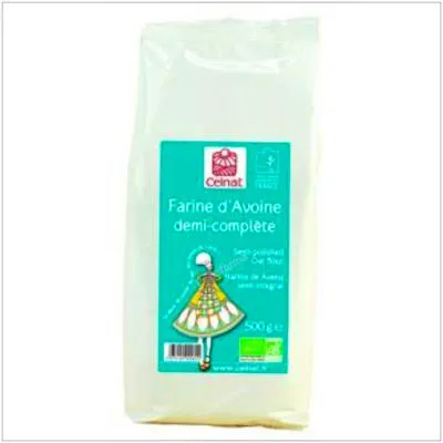 Harina de avena semi integral BIO 500 g, Celnat