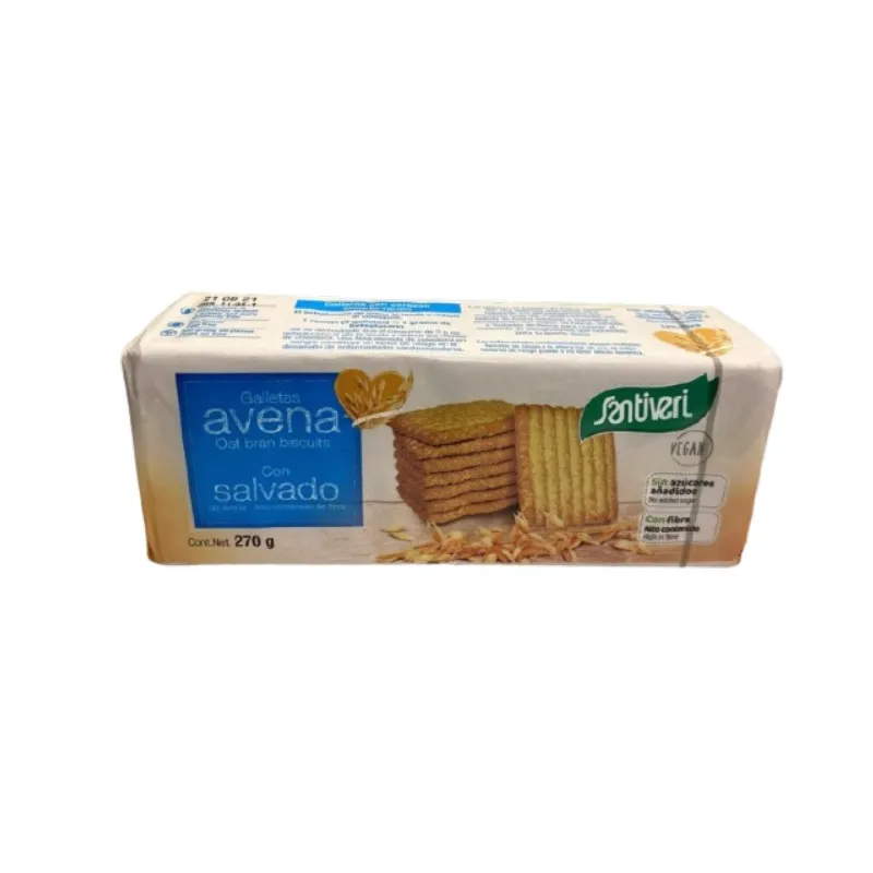 Galletas salvado avena 1p 270 g, Santiveri