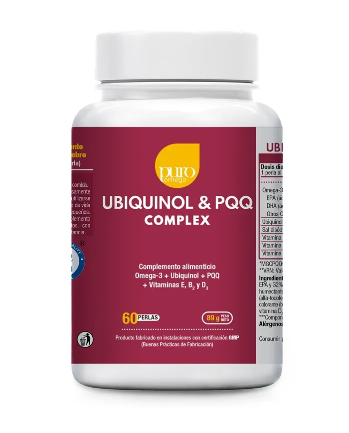 Ubiquinol complex 60 perlas, Puro Omega