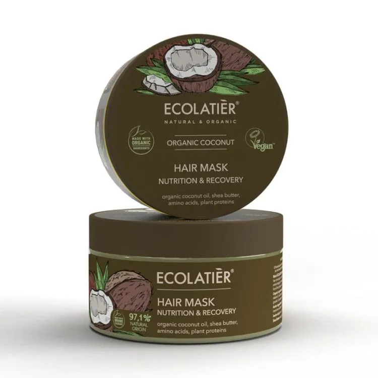 Mascarilla capilar Nutrición y Recuperación Coco BIO, Ecolatier
