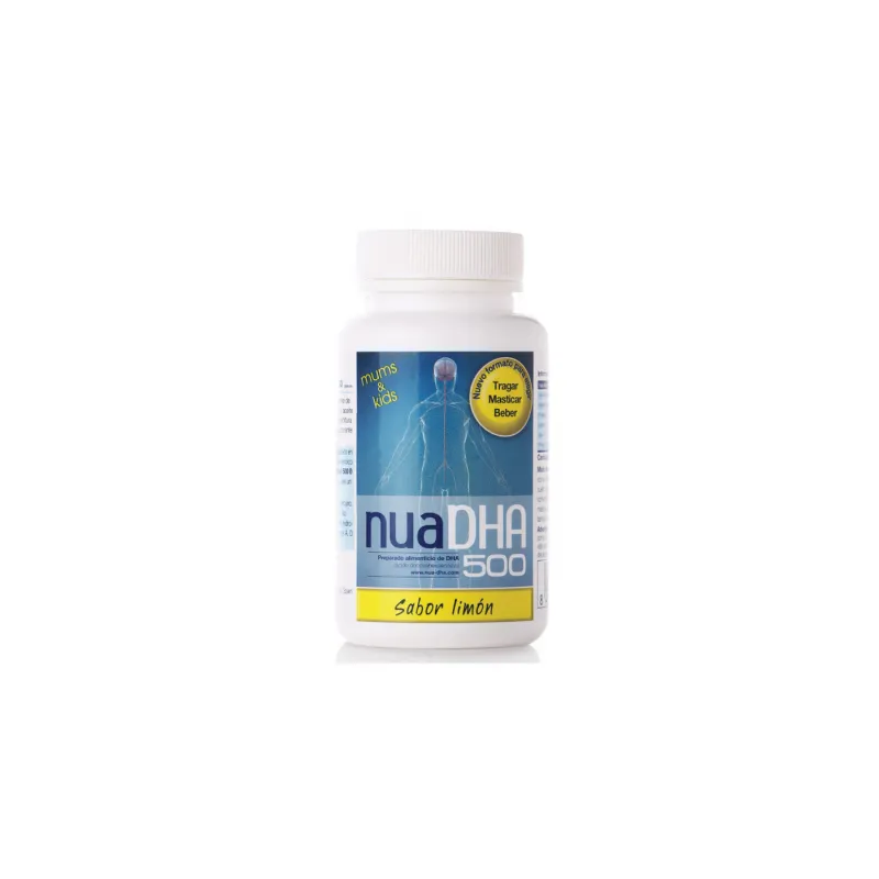 Nuadha 500 masticables limón 60 cápsulas, Nua