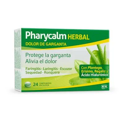 Pharycalm herbal dolor de garganta 24 comprimidos, Reva
