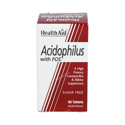 Acidophilus Mega potency with fos 60 comprimidos, Health Aid