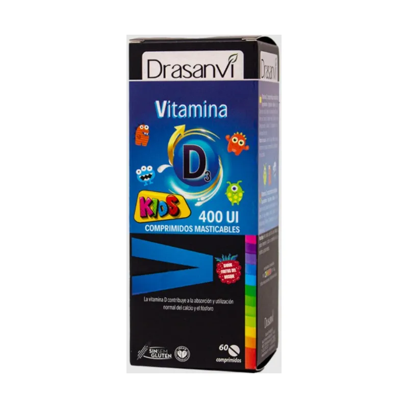 Vitamina D3 kids 400UI masticabile 60 compresse, Drasanvi
