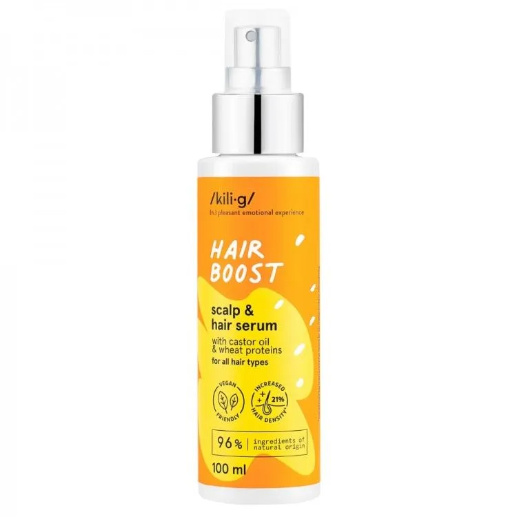 Sérum Hair Boost com óleo de rícino, Kilig
