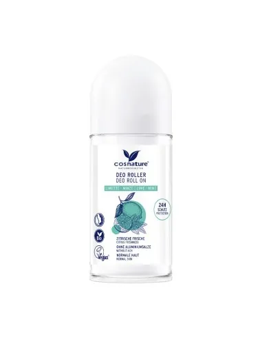 Desodorante roll-on 24h menta & lima BIO, Cosnature