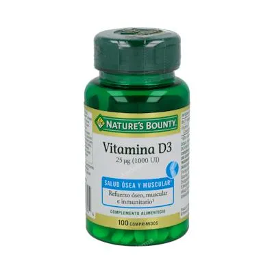 Vitamina D3 25µg (1000ui) 100 comprimidos, Nature´s Bounty