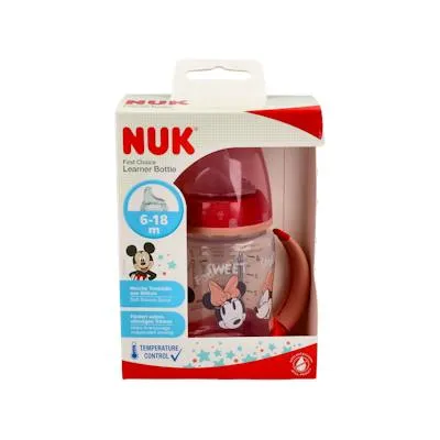 Biberão entrena fc pp tc minnie 6-18 silicone 150 ml, Nuk