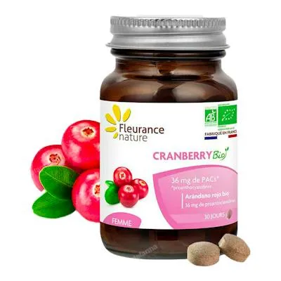 Arándano rojo Pastillero vidrio BIO 60 comprimidos, Fleurance Nature