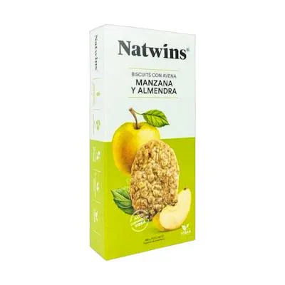 Biscuits manzana almendra 145 g, Natwins